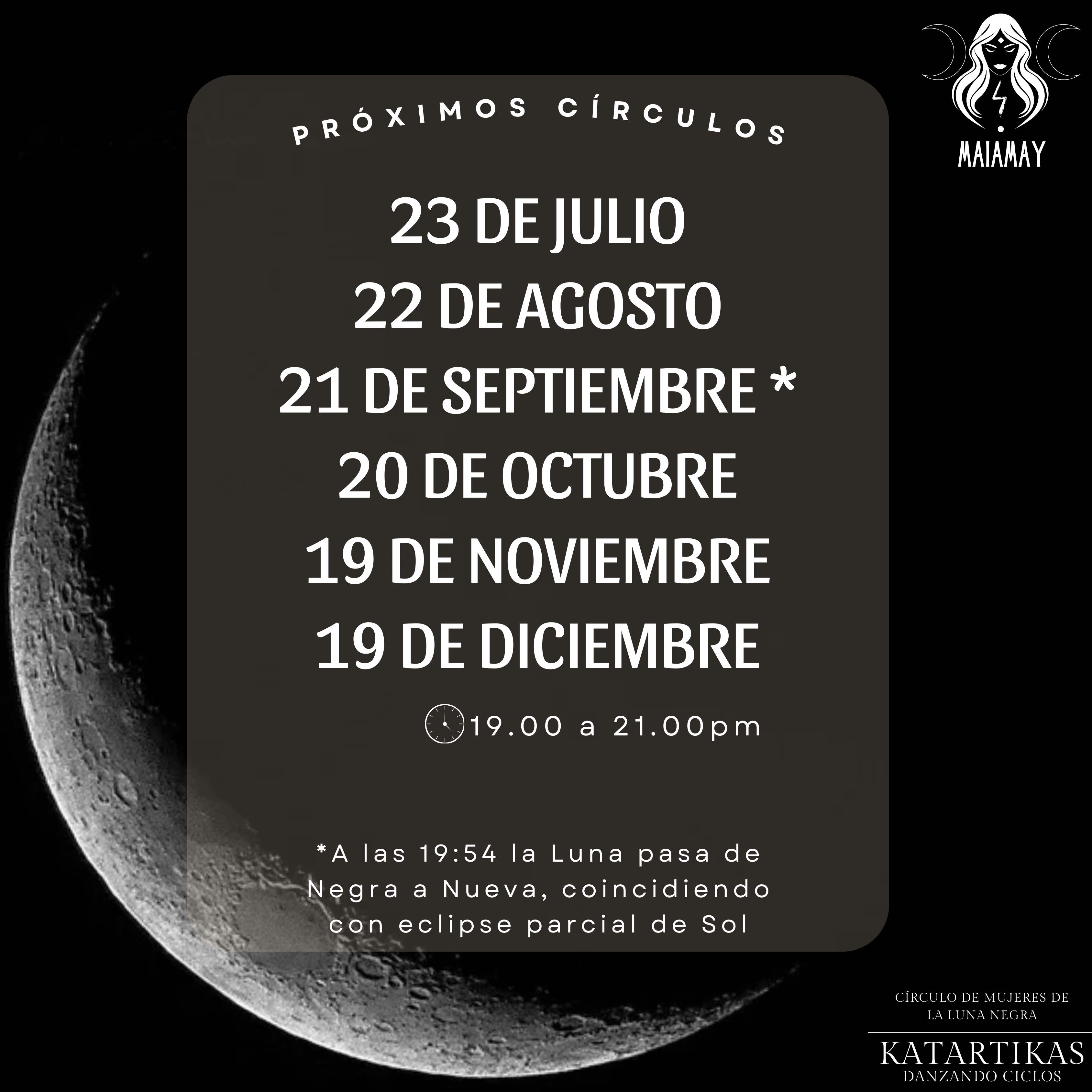 Próximos círculos de Luna negra